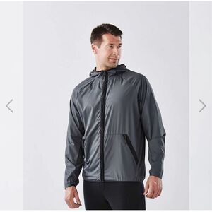 Stormtec L packable grey Men's Ozone Hooded Shell